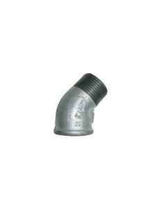 Galvanised male to female 45 degree elbow