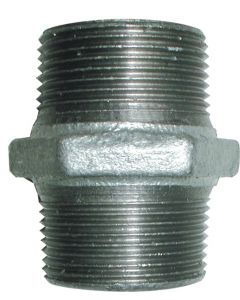 Galvanised Hex equal nipples